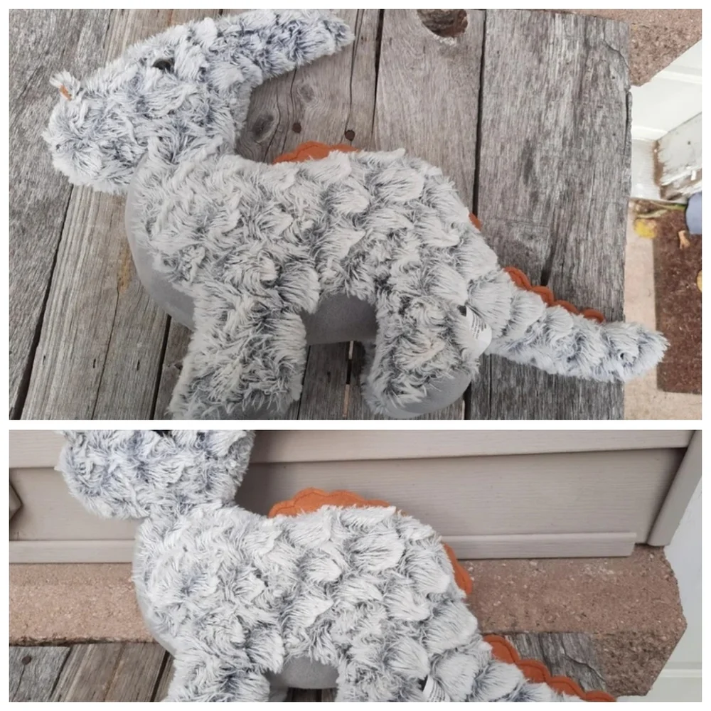GOFFA dinosaur grey plush stuffed animal